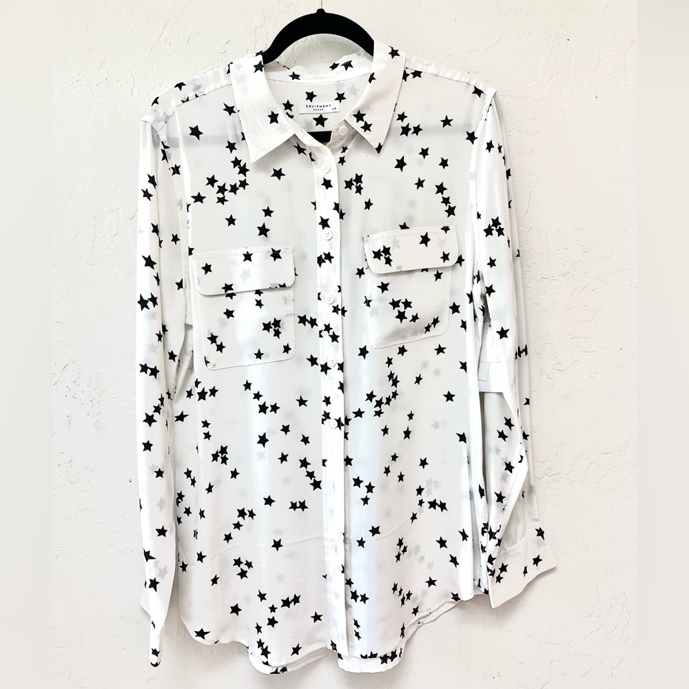 Equipment Slim Signature Silk Shirt Stars print